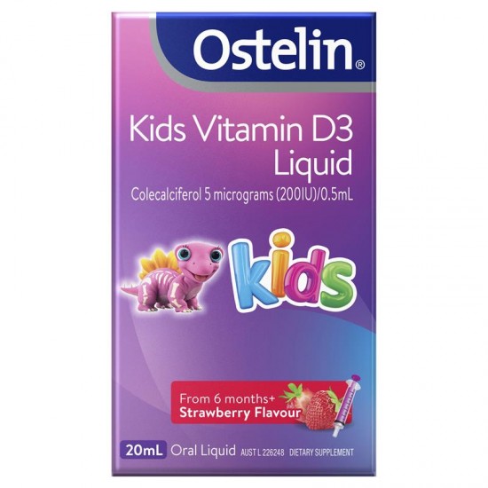 Ostelin 奥斯特林婴幼儿维生素D D3滴剂草莓味 20ml 保质期2027.3
